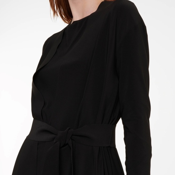 NWT MaxMara Leisure Tesoro Longline Wrap Jersey Cardigan in Black - Picture 4 of 10